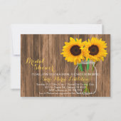 国産ひまわり メイソンジャー ウェディングシャワー インビテーション (正面)