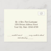 国産ひまわりRSVP応答カード インビテーションポストカード (裏面)