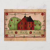 国産りんご感動的はがき ポストカード (正面)