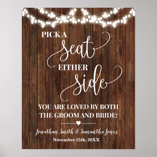 国産ウェディング 式場 左右 席を選んでください ポスター (正面)