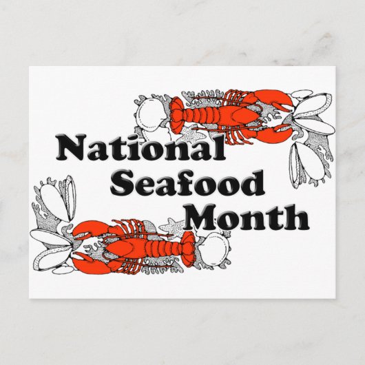 国産シーフード月 ポストカード (正面)