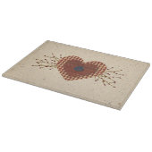 国産ハートガラス製切削板 カッティングボード (角)