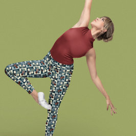 国産パッチワークの花 レギンス