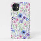国産ピンク紫の水色の花 Case-Mate iPhoneケース (裏面)