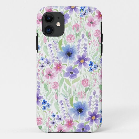 国産ピンク紫の水色の花 Case-Mate iPhoneケース (裏面)