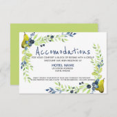 国産ブルーベリー 夏の梨 水彩 花 エンクロージャーカード (正面/裏面)