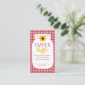 国産ベイビー BBQ シャワー おむつラッフル カード (スタンド正面)