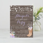 国産ラベンダー花 リサイクルウッド 招待状 (スタンド正面)