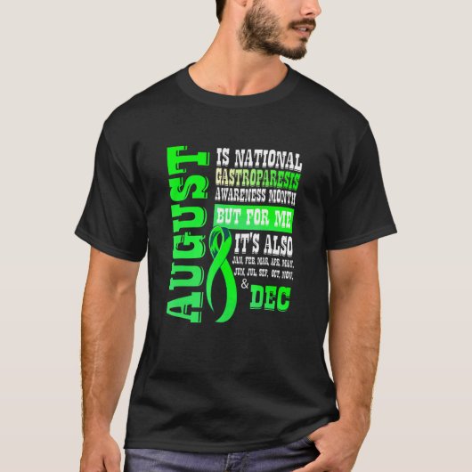 国産威厳がある胃麻痺認識度月 Tシャツ (正面)