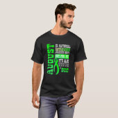 国産威厳がある胃麻痺認識度月 Tシャツ (正面フル)