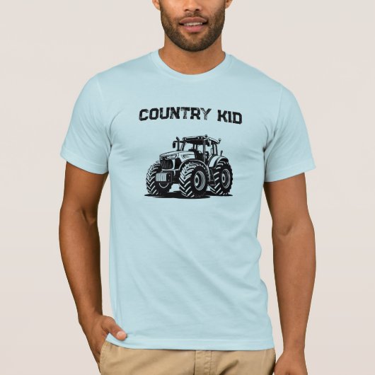 国産少年トラクターシャツ 農村生活Tシャツ Tシャツ (正面)