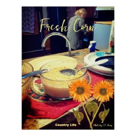 国産新鮮野菜 – トウモロコシ ポスター