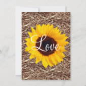 国産松の針のひまわりのウェディング招待状 招待状 (裏面)