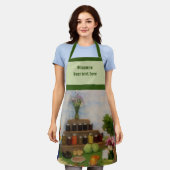 国産野菜パーソナライズされた エプロン (着用した状態)