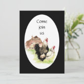 国産鶏と雄鶏の牧場カスタムファーム招待状 招待状 (スタンド正面)