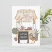 国産 農場 マーケット ベビーシャワー 招待状 (スタンド正面)
