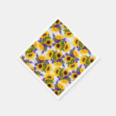 国白素朴木紫黄ひまわり スタンダードカクテルナプキン (角)