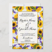 国白素朴木紫黄ひまわり 招待状 (正面)