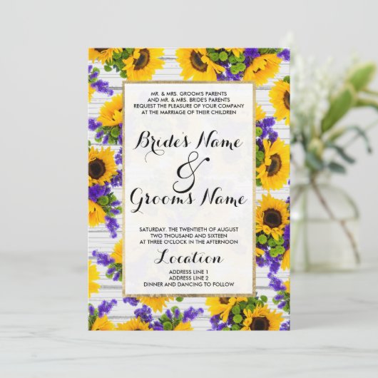 国白素朴木紫黄ひまわり 招待状 (スタンド正面)