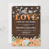 国秋引っ越し祝いパーティーパーティー 招待状 (正面)