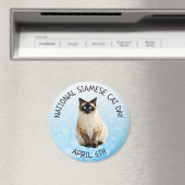 国立シャム猫の日4月6日マグネット マグネット (インサイチュ (食洗機))