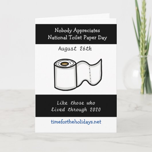 国立トイレ紙デー威厳がある26thユーモアカード カード (正面)