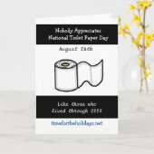 国立トイレ紙デー威厳がある26thユーモアカード カード (黄色い花)