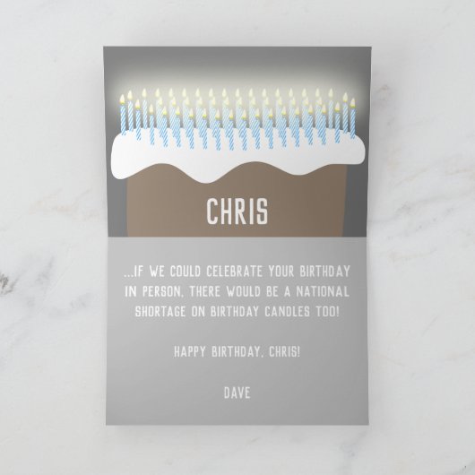 国立トイレ紙不足 |古いジョーク誕生日 カード (内部)