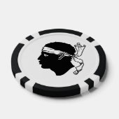 国立トランプのポーカーチップ(コルシカ国旗) ポーカーチップ (シングル)