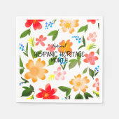 国立ヒスパニック伝統月 スタンダードカクテルナプキン (正面)