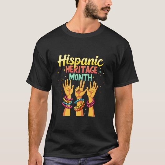 国立ヒスパニック系アメリカ人の遺産月間に誇りを表そう f tシャツ (正面)