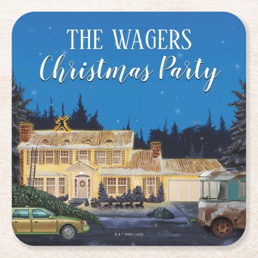 国立ランポオンのクリスマス スクエアペーパーコースター (正面)