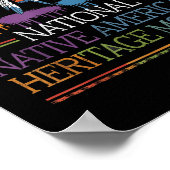 国立先住民アメリカ伝統月ハート ポスター (角)