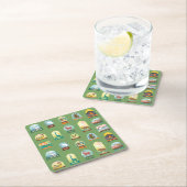 国立公園がナプキンを緑に絞る スクエアペーパーコースター (インサイチュ)