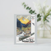 国立公園が電車で移動 ポストカード (スタンド正面)