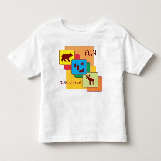 国立公園のおもしろい! トドラーTシャツ (正面)