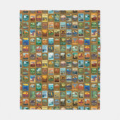 国立公園のパターン フリースブランケット (正面)