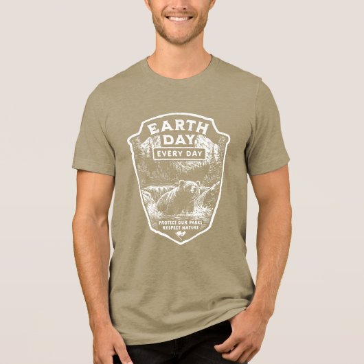 国立公園の地球の日々 トライブレンドTシャツ (正面)