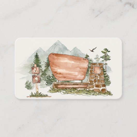 国立公園の座席表誕生日または赤ちゃんシャワー プレイスカード (正面)