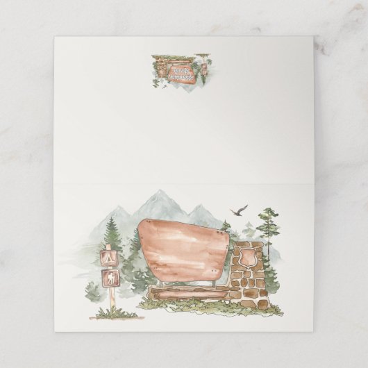 国立公園の座席表誕生日または赤ちゃんシャワー プレイスカード (外部開封)