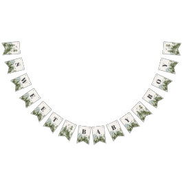 国立公園の森林の森の赤ちゃんシャワーバナー バンティングフラッグ