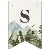 国立公園の森林の森の赤ちゃんシャワーバナー バンティングフラッグ (第2の旗)