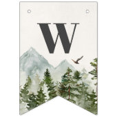 国立公園の森林の森の赤ちゃんシャワーバナー バンティングフラッグ (第3の旗)