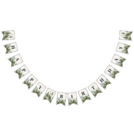 国立公園の森林の森林の誕生日バナー バンティングフラッグ