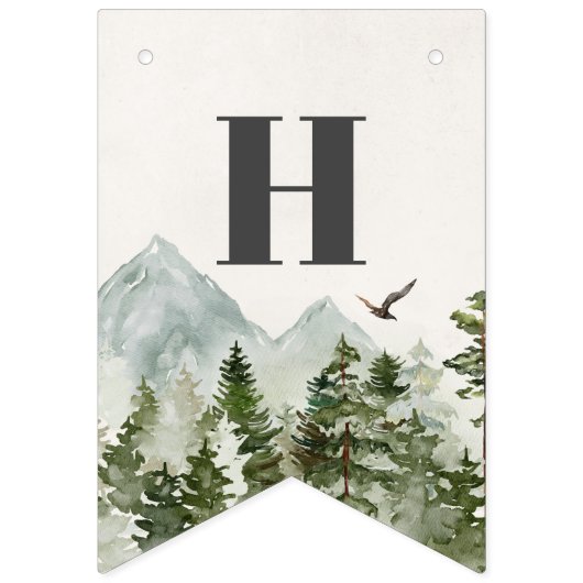 国立公園の森林の森林の誕生日バナー バンティングフラッグ (第2の旗)