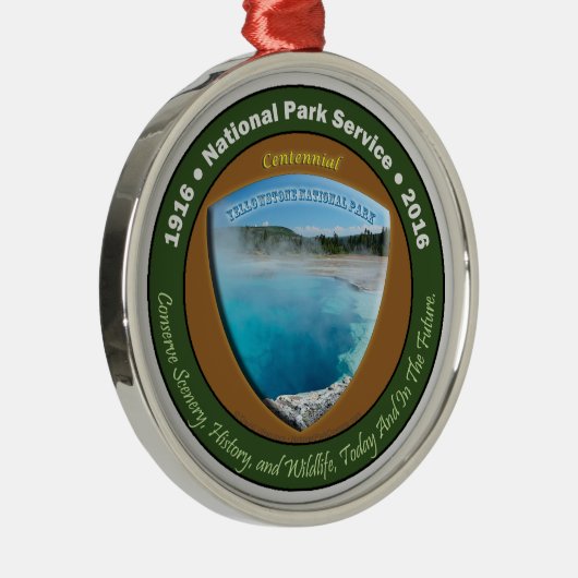 国立公園の百年間のオーナメントイエローストーン メタルオーナメント (右)