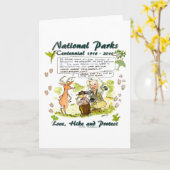 国立公園の百年間のカメラマンの漫画 カード (黄色い花)