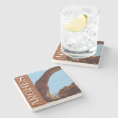 国立公園の石コースターのアーチ型コースター ストーンコースター (横)