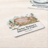 国立公園の誕生日パーティーのコースター スクエアペーパーコースター (アングル)