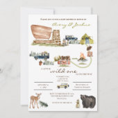 国立公園の赤ちゃんシャワー招待のおいしい 招待状 (正面)